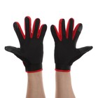 Перчатки мотоциклетные, межсезонные, одноразмерные, черно-красный - Фото 2