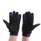 Перчатки мотоциклетные, межсезонные, одноразмерные, черно-синий - Фото 2