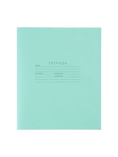 Тетрадь 12 листов в линейку «Зелёная обложка», белые листы