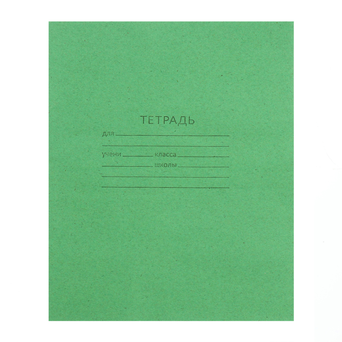 Тетрадь 18 листов в линейку «Зелёная обложка», белые листы, обложка плотностью 60 г/м² - Фото 1