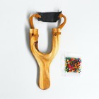 Детское оружие деревянное «Рогатка и растущие шарики», 15 см - Фото 2