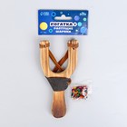 Детское оружие деревянное «Рогатка и растущие шарики», 15 см - Фото 3