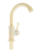 Кран на одну воду ZEIN Z2020, плоская ручка, пластик, R-образный излив, цвет «рисовый» - Фото 3