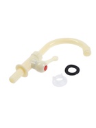 Кран на одну воду ZEIN Z2020, плоская ручка, пластик, R-образный излив, цвет «рисовый» - Фото 6