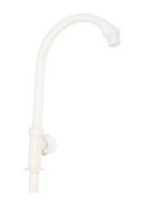 Кран на одну воду ZEIN Z2019, круглая ручка, пластик, высокий R-образный излив, белый - Фото 4