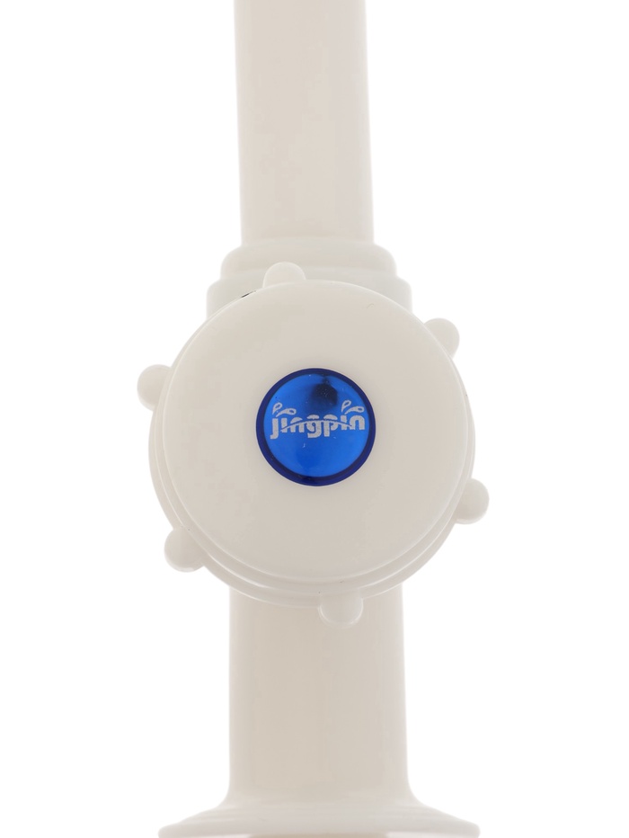 Кран на одну воду ZEIN Z2019, круглая ручка, пластик, высокий R-образный излив, белый - Фото 1