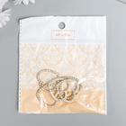 Декор для творчества металл "Сердечко" стразы 2,5х2,8 см (комплект 5 шт) - фото 21182779