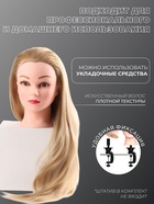 Голова учебная, искусственный волос, 55-60 см, без штатива, блонды - Фото 2