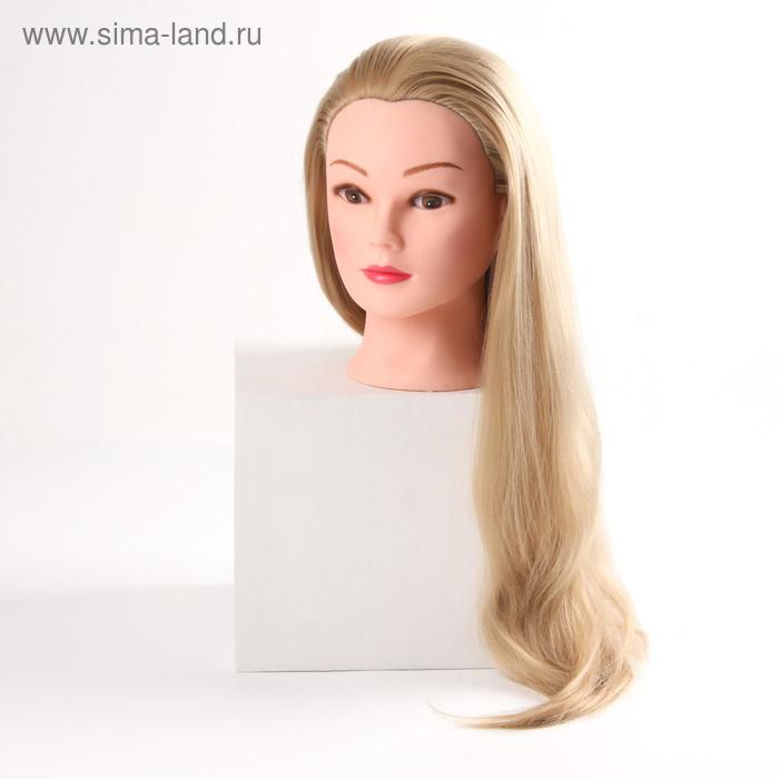 Голова учебная, искусственный волос, 55-60 см, объём 2D, без штатива, цвет блонд