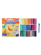 Пластилин мягкий (восковой) Calligrata, 24 цвета, 360 г - Фото 4