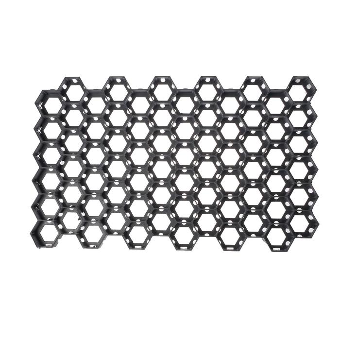 Решётка газонная, 68 × 41 × 3,3 см, класс нагрузки С250 до 25 т., чёрная - фото 1910109477
