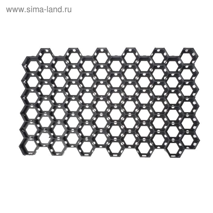 Решётка газонная, 68 × 41 × 3,3 см, класс нагрузки С250 до 25 т., чёрная - Фото 1