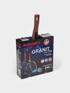 Сковорода Granit ultra red, d=24 см, съёмная ручка, стеклянная крышка, антипригарное покрытие, цвет коричневый 5698134 - фото 14493227