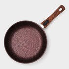 Сковорода Granit ultra red, d=26 см, съёмная ручка, стеклянная крышка, антипригарное покрытие, цвет коричневый - Фото 4