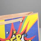 Пакет подарочный крафтовый горизонтальный, упаковка, Super birthday, L 40 х 31 х 11.5 см - Фото 3