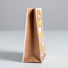 Пакет подарочный крафтовый вертикальный, упаковка, «Enjoy», S 12 х 15 х 5.5 см - Фото 2