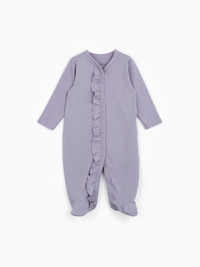 Комбинезон с рюшей для девочки «Крошка Я» BASIC LINE, рост 68-74 см