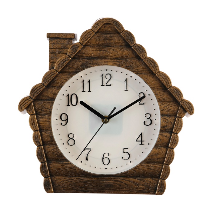 Часы настенные интерьерные «Домик», плавный ход, d=18.5 см, 30×30 см, от батареек АА - Фото 1