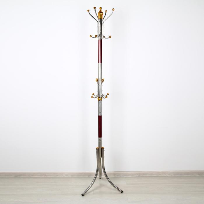 Вешалка напольная «Тюльпан», 172 см, цвет вишнёвый - Фото 1