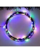 Гирлянда «Нить» 5 м роса, IP20, чёрная нить, 50 LED, 2 режима, батарейки AAх3 (не в комплекте), свечение мульти 5198322 - фото 319929676
