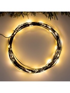 Гирлянда «Нить» 5 м роса, IP20, чёрная нить, 50 LED, 2 режима, батарейки AAх3 (нет в комплекте), свечение тёплое белое - Фото 4