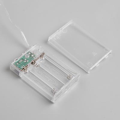 Гирлянда «Нить» 5 м, роса, IP20, серебристая нить, 100 LED, 2 режима, от батареек AAх3, свечение мульти