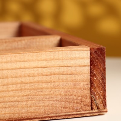 Подарочный ящик «Макарунас», 25.5×20×4.5 см, деревянный, коричневый