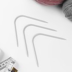 Спицы для вязания, изогнутые, с тефлоновым покрытием, d=4 мм, 20.5 см, 3 шт. - Фото 2