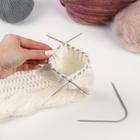 Спицы для вязания, изогнутые, с тефлоновым покрытием, d = 4 мм, 20,5 см, 3 шт  (артикул 5697435)  большой выбор товаров оптом и в розницу по низким ценам с доставкой