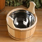 Шайка кедровая, 10 л, нержавеющая вставка - фото 24548002