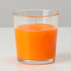 Свеча ароматическая в стакане "Зимний мандарин", подарочная упаковка, 8х8,5 см, 30 ч - фото 6369121