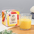 Свеча ароматическая в стакане "Сочный манго", подарочная упаковка, 8х8,5 см, 30 ч - фото 9145545
