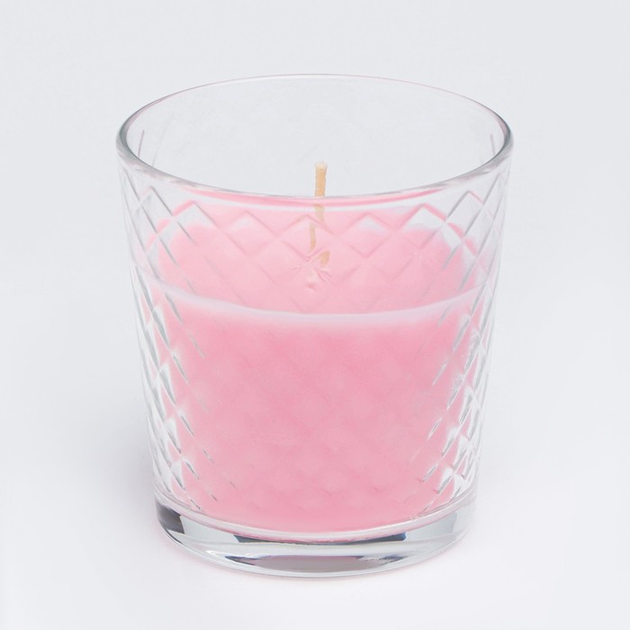 Свеча ароматическая в стакане "Цветочный вальс", подарочная упаковка, 8х8,5 см, 30 ч - фото 1907177995
