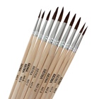 Набор кистей для рисования, белка, 10 штук: № 1, 2, 3, 4, 5, 6, 7, 8, 9, 10, Calligrata, круглые, деревянная ручка, международный размер 4725847