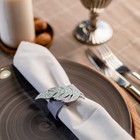 Кольцо для салфетки «Доляна» Silver feather, 4.8×6.5 см, фетр - Фото 3