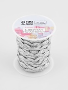 Тесьма отделочная «Вьюнчик», 5 мм, 27±1 м, цвет серебряный - Фото 4