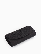 Сумка-клатч вечерняя на магните, на серебристой цепочке, блестящая, чёрная - Фото 6