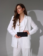 Сумка-клатч вечерняя на магните, на серебристой цепочке, блестящая, чёрная 5131700