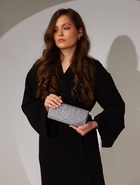 Сумка женская на магните, серебристая 5131702