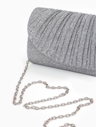 Сумка женская на магните, серебристая 5131702