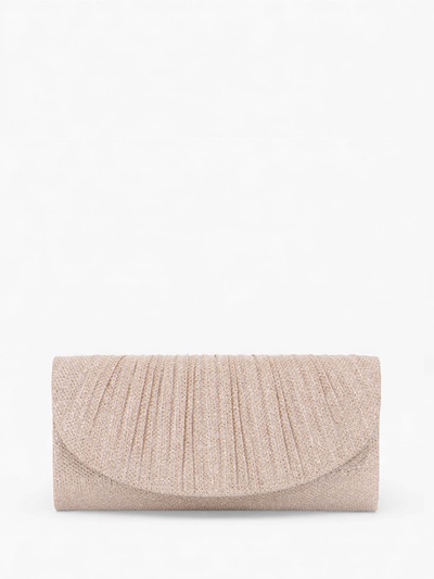 Клатч женский, на магните, с длинной цепочкой, блестящий, цвет золотой