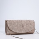 Клатч женский, на магните, с длинной цепочкой, блестящий, цвет золотой - Фото 3