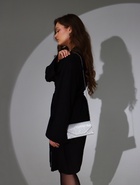 Сумка-клатч на магните, длинная цепь, цвет серебристый 5131722