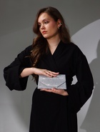 Сумка-клатч на магните, длинная цепь, цвет серебристый 5131722