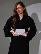 Сумка-клатч на магните, длинная цепь, цвет серебристый 5131722