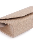 Сумка-клатч женская вечерняя на магните, на длинной цепочке, мерцающая, золотистая 5131723