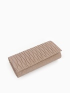 Сумка-клатч женская вечерняя на магните, на длинной цепочке, блестящая, золотистая - Фото 6