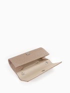 Сумка-клатч женская вечерняя на магните, на длинной цепочке, блестящая, золотистая - Фото 7