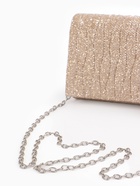 Сумка-клатч женская вечерняя на магните, на длинной цепочке, блестящая, золотистая - Фото 10