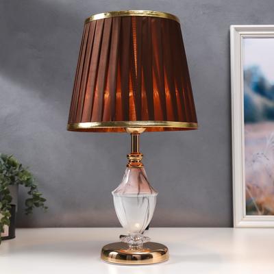 Лампа настольная 16141/1 E27 40 Вт бело-золотой 25×25×44 см RISALUX
